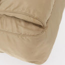 PRADA Shoulder Bag Nylon Beige Silver Auth 153352-16