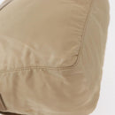 PRADA Shoulder Bag Nylon Beige Silver Auth 153352-18