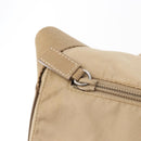 PRADA Shoulder Bag Nylon Beige Silver Auth 153352-21