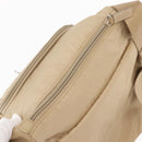 PRADA Shoulder Bag Nylon Beige Silver Auth 153352-9