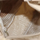 PRADA Shoulder Bag Nylon Beige Silver Auth 153352-11