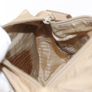 PRADA Shoulder Bag Nylon Beige Silver Auth 153352-25