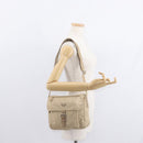 PRADA Shoulder Bag Nylon Beige Silver Auth 153352-30