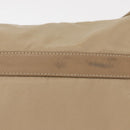 PRADA Shoulder Bag Nylon Beige Silver Auth 153352-3