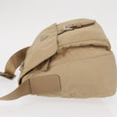 PRADA Shoulder Bag Nylon Beige Silver Auth 153352-5