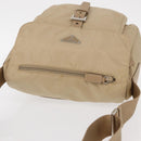 PRADA Shoulder Bag Nylon Beige Silver Auth 153352-14