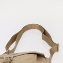 PRADA Shoulder Bag Nylon Beige Silver Auth 153352-15