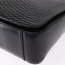 BALLY Quilted Shoulder Bag Leather Black Gold Auth 153353-15