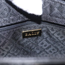 BALLY Quilted Shoulder Bag Leather Black Gold Auth 153353-18