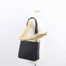 BALLY Quilted Shoulder Bag Leather Black Gold Auth 153353-23