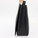 BALLY Quilted Shoulder Bag Leather Black Gold Auth 153353-3