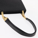 BALLY Quilted Shoulder Bag Leather Black Gold Auth 153353-7