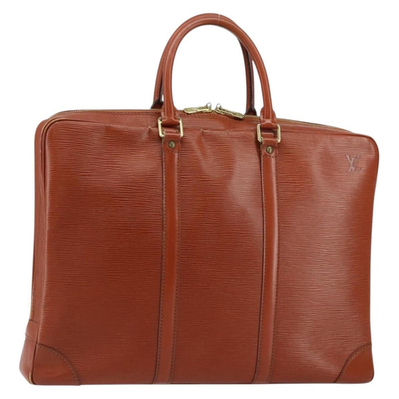 LOUIS VUITTON Epi Porte Documents Voyage Business Bag Brown M54478 Auth 153355