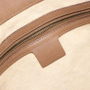 GUCCI Bamboo Hand Bag Canvas Ivory Gold 109138 Auth 153356-19