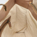 GUCCI Bamboo Hand Bag Canvas Ivory Gold 109138 Auth 153356-20