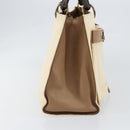 GUCCI Bamboo Hand Bag Canvas Ivory Gold 109138 Auth 153356-3