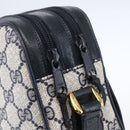 GUCCI GG Supreme Sherry Line Shoulder Bag PVC Navy Gold 904 02 049 Auth 153358-14