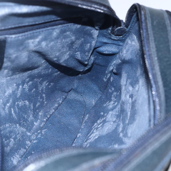 GUCCI GG Supreme Sherry Line Shoulder Bag PVC Navy Gold 904 02 049 Auth 153358