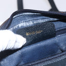 GUCCI GG Supreme Sherry Line Shoulder Bag PVC Navy Gold 904 02 049 Auth 153358-23