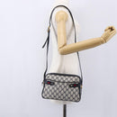 GUCCI GG Supreme Sherry Line Shoulder Bag PVC Navy Gold 904 02 049 Auth 153358-24