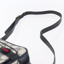 GUCCI GG Supreme Sherry Line Shoulder Bag PVC Navy Gold 904 02 049 Auth 153358-8