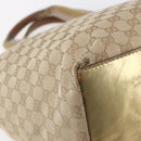 GUCCI GG Canvas Sherry Line Tote Bag Beige Pink 131231 Auth 153359-13