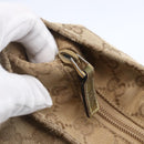 GUCCI GG Canvas Sherry Line Tote Bag Beige Pink 131231 Auth 153359-15