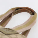 GUCCI GG Canvas Sherry Line Tote Bag Beige Pink 131231 Auth 153359-8