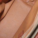 CELINE Macadam Canvas Circle Hand Bag PVC Beige Gold Auth 153361-11