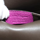 Salvatore Ferragamo Chain Gancini Shoulder Bag Leather Purple Gold Auth 153364V-11