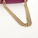Salvatore Ferragamo Chain Gancini Shoulder Bag Leather Purple Gold Auth 153364V-7