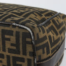 FENDI Zucca Canvas Vanity Hand Bag Black Brown Auth 153365-15