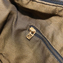 FENDI Zucca Canvas Vanity Hand Bag Black Brown Auth 153365-22