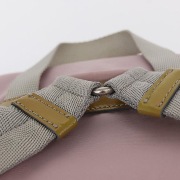 PRADA Backpack Nylon Pink Silver Auth 153366