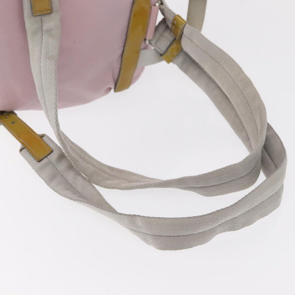 PRADA Backpack Nylon Pink Silver Auth 153366