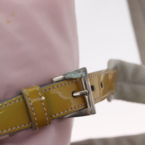 PRADA Backpack Nylon Pink Silver Auth 153366