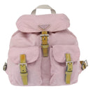 PRADA Backpack Nylon Pink Silver Auth 153366-13