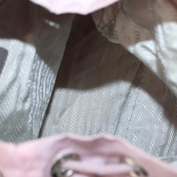 PRADA Backpack Nylon Pink Silver Auth 153366