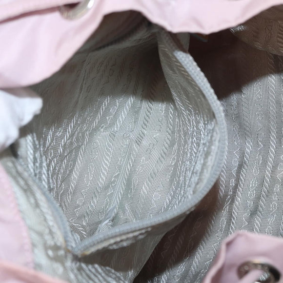 PRADA Backpack Nylon Pink Silver Auth 153366