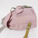PRADA Backpack Nylon Pink Silver Auth 153366-5