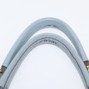 Salvatore Ferragamo Gancini Tote Bag Leather Light Blue Gold Auth 153367-10