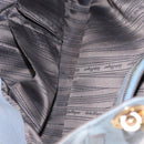 Salvatore Ferragamo Gancini Tote Bag Leather Light Blue Gold Auth 153367-21