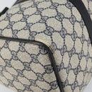 GUCCI GG Supreme Sherry Line Boston Bag PVC Navy Gold Red Auth 153368-13