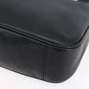 GUCCI Bamboo Hand Bag Leather 2way Black Gold 001 1998 1638 Auth 153369-12