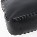 GUCCI Bamboo Hand Bag Leather 2way Black Gold 001 1998 1638 Auth 153369-13