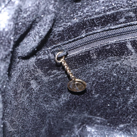 GUCCI Bamboo Hand Bag Leather 2way Black Gold 001 1998 1638 Auth 153369