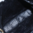 GUCCI Bamboo Hand Bag Leather 2way Black Gold 001 1998 1638 Auth 153369-10