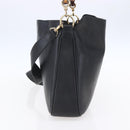GUCCI Bamboo Hand Bag Leather 2way Black Gold 001 1998 1638 Auth 153369-5