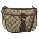 GUCCI GG Supreme Web Sherry Line Bag PVC Beige Gold 89 02 032 Auth 153370-1