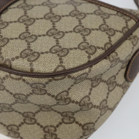 GUCCI GG Supreme Web Sherry Line Bag PVC Beige Gold 89 02 032 Auth 153370